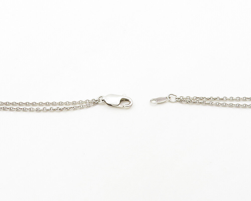 925 Sterling Silver  Vintage Smooth Infinity Love Hearts Thin Necklace  NE2816