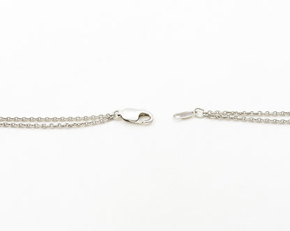 925 Sterling Silver  Vintage Smooth Infinity Love Hearts Thin Necklace  NE2816