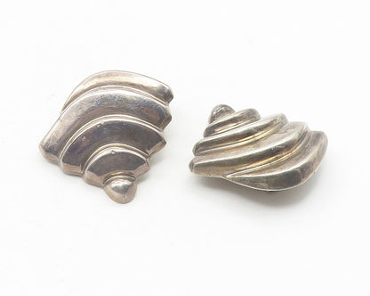 MEXICO 925 Sterling Silver Vintage Graduated Design Non Pierce Earrings EG6031