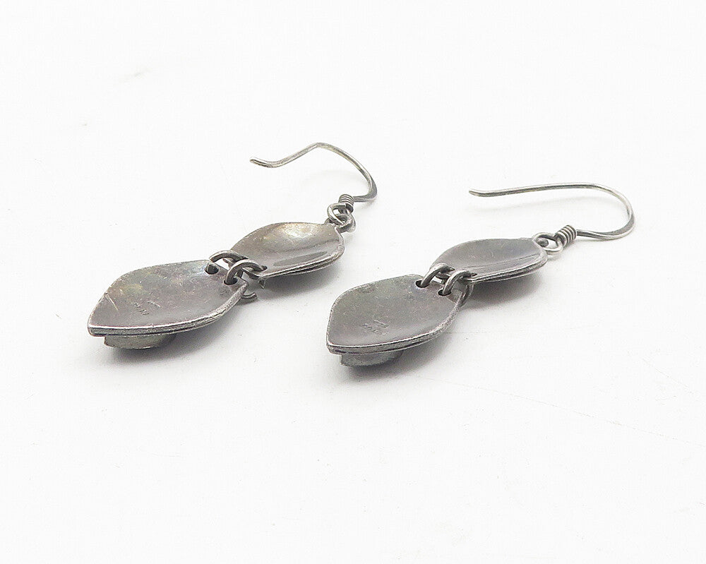 BOMA 925 Sterling Silver  Vintage Black Onyx Star Swirl Dangle Earrings EG6274