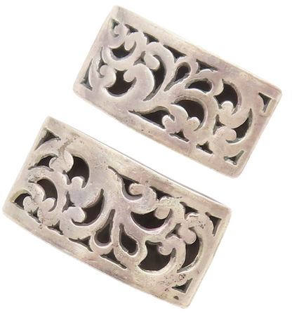 LOIS HILL 925 Sterling Silver  Vintage Swirly Art Cutout Earrings EG12505