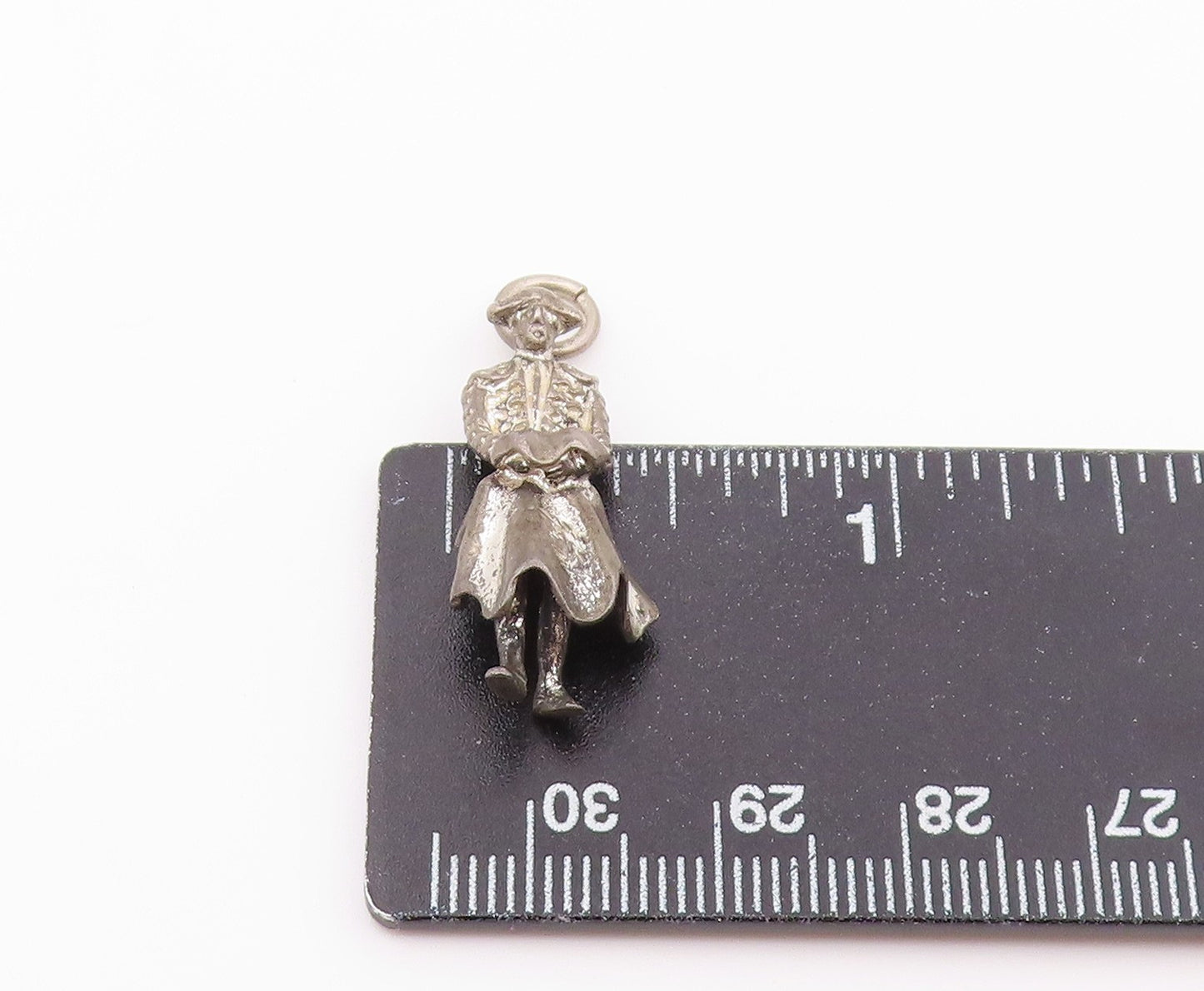 925 Sterling Silver Vintage Pendant Spanish Matador Bullfighter Figure  PT26458