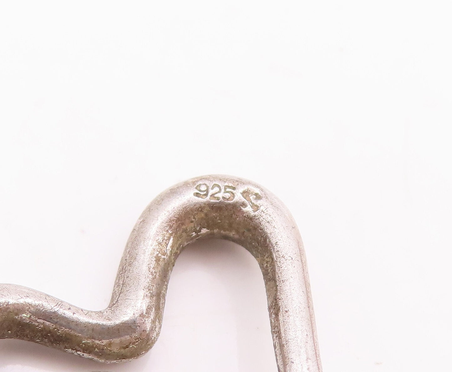 925 Sterling Silver Vintage Pendant Modernist Cutout Swirled Hearts  PT23374