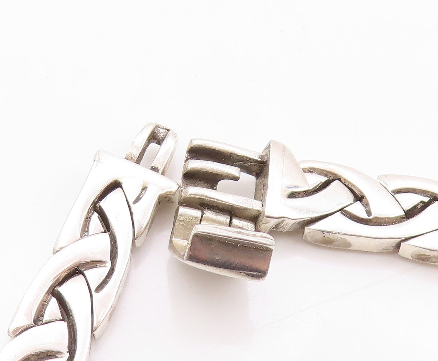 925 Sterling Silver Vintage Necklace Designer Graduated Link Band NE4570