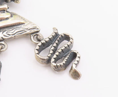 925 Sterling Silver Vintage Brooch Sewing Machine With Dangling Charms  BP11686