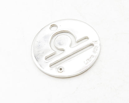 925 Sterling Silver  Genuine Diamond Accent Libra Zodiac Pendant  PT10185