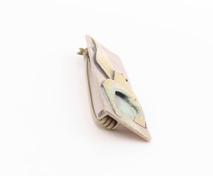 925 Sterling Silver Vintage Brooch Designer Large Winged Bird Flying  BP11731