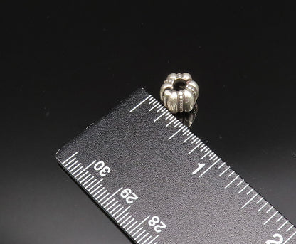 PANDORA 925 Silver  Vintage Beaded Ribbed Clip Charm Pendant (OPENS)  PT21248