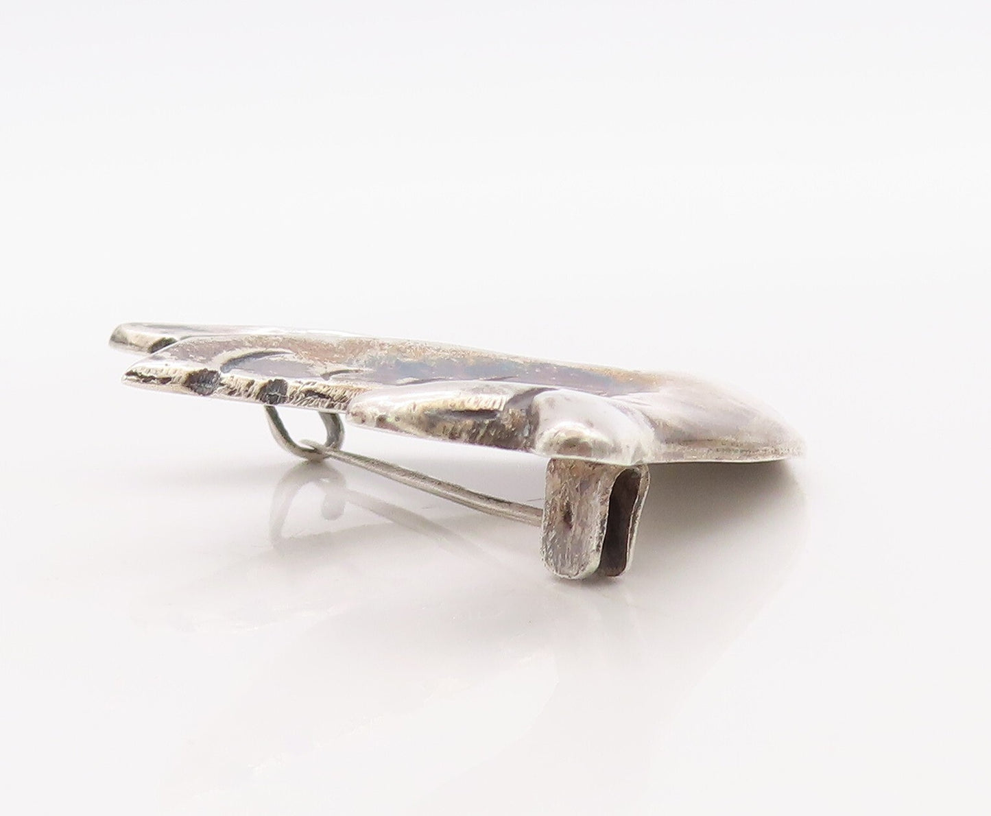 925 Sterling Silver Vintage Brooch Pin MEXICO Cutout Flying Sparrow  BP11214