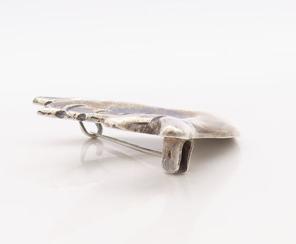 925 Sterling Silver Vintage Brooch Pin MEXICO Cutout Flying Sparrow  BP11214