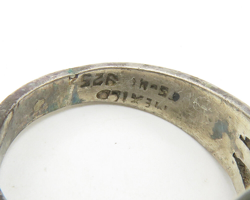 925 Sterling Silver  Vintage Split Pointed Design Band Ring Sz 8  RG11683