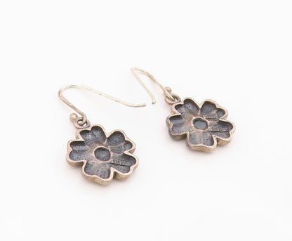 925 Sterling Silver Vintage Earrings Classic Botanical Floral Dangle  EG14403