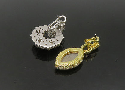 JUDITH RIPKA 925 Sterling Silver Vintage Multi Stone Lot Single Earrings EG11320