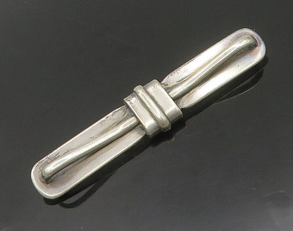 925 Sterling Silver  Vintage Modernist Designed Shiny Brooch Pin  BP6805