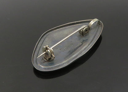 ISRAEL 925 Sterling Silver  Vintage Oxidized Old City Brooch Pin  BP8832