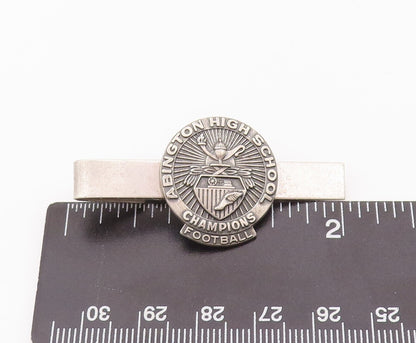 925 Sterling Silver Vintage Tie Clip JOSTENS Football Team Carved Badge TR3740