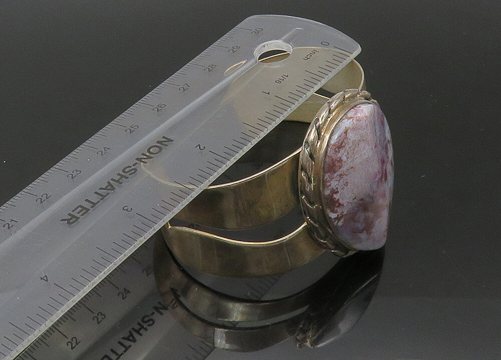 DTR JAY KING 925 Sterling Silver  Vintage Agate Cutout Cuff Bracelet  BT8860