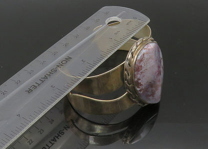DTR JAY KING 925 Sterling Silver  Vintage Agate Cutout Cuff Bracelet  BT8860