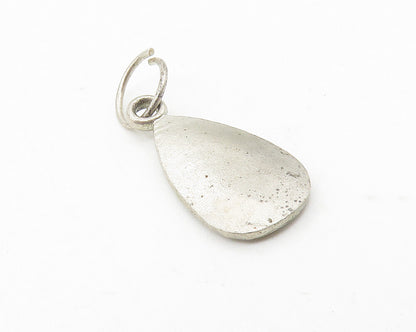 925 Sterling Silver  Vintage Petite Woman's Face Tear Drop Pendant  PT9336