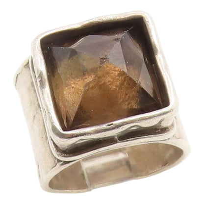 925 Sterling Silver Vintage Ring SILPADA Solid Smoky Quartz Band  Sz 6  RG36154