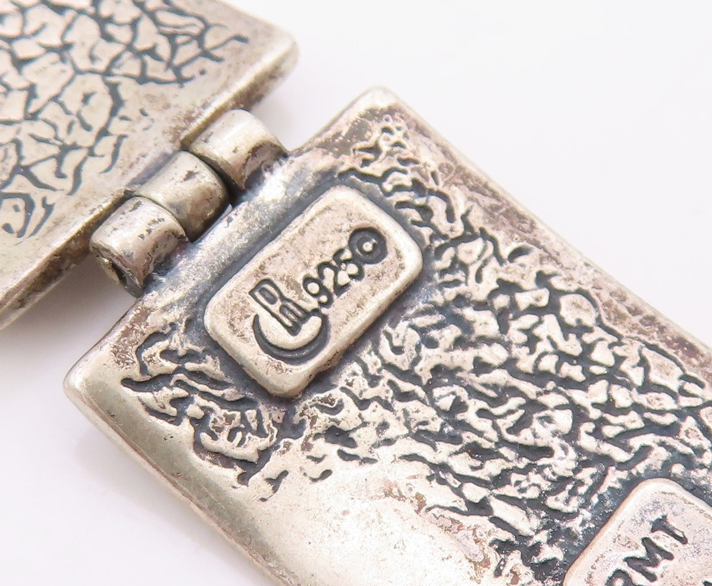 925 Sterling Silver Vintage Bracelet RODERIC TENORIO Storyteller Panel  BT12130