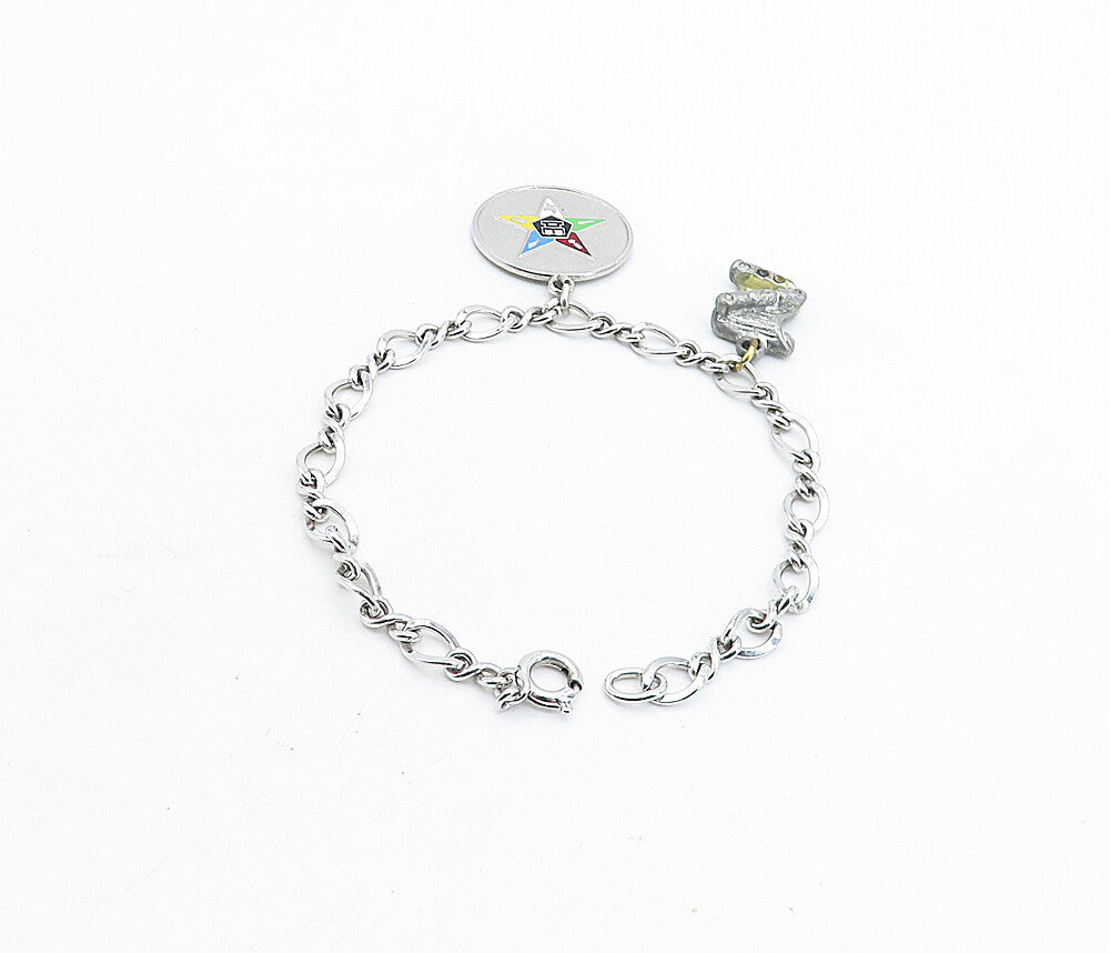 925 Sterling Silver  Vintage Scroll Charmed Infinity Chain Bracelet  BT3006