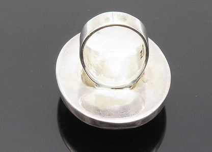 925 Silver  Vintage Black Onyx Large Heavy Cocktail Ring Sz 5.5  RG20435