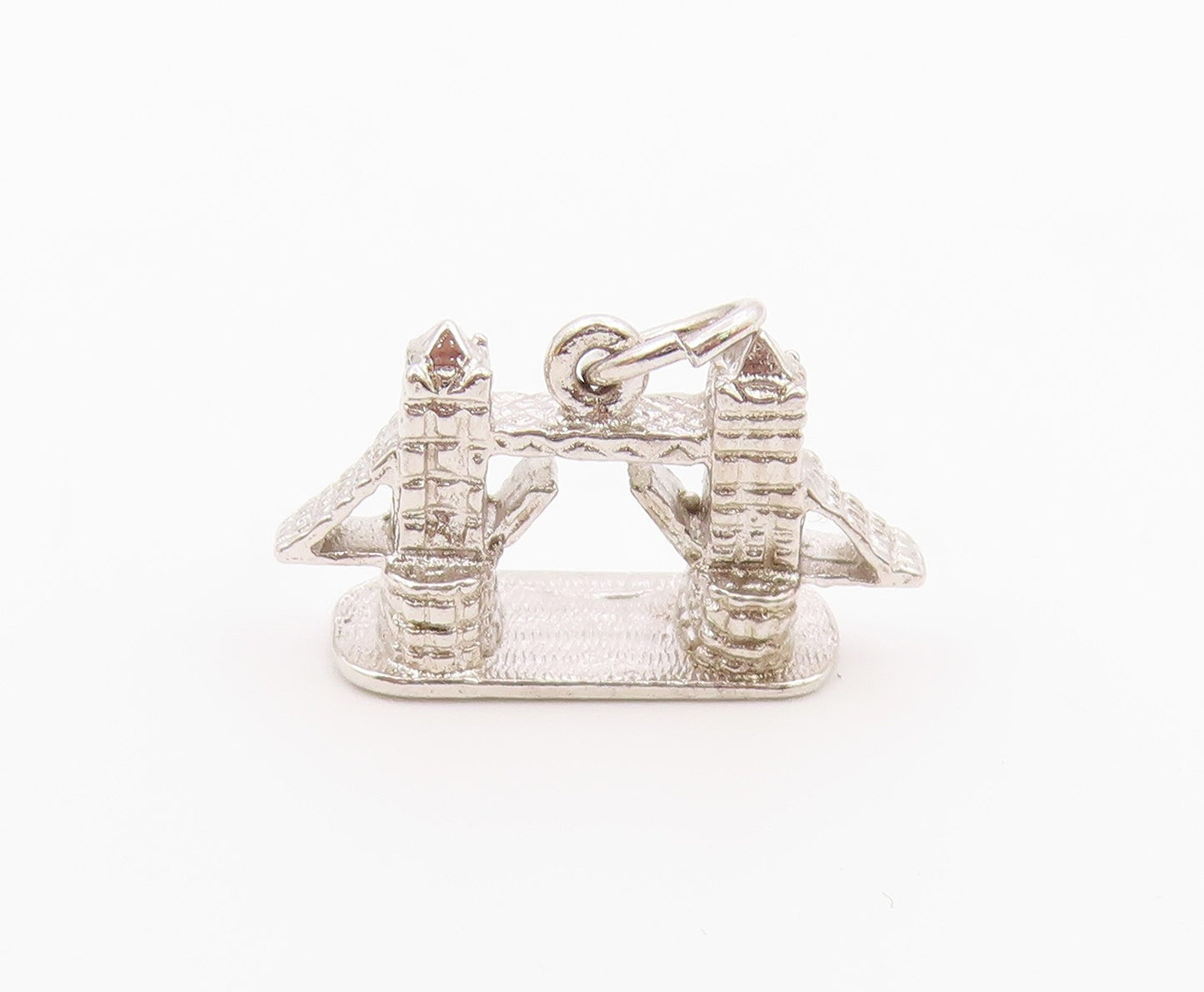 925 Sterling Silver  Vintage Split Bridge Charm Pendant  PT20442