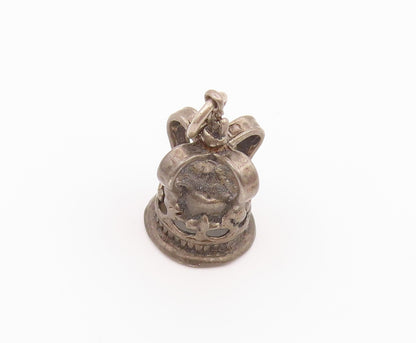 925 Sterling Silver Vintage Pendant Classic Imperial Royal Crown Charm  PT26455