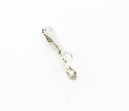 TIFFANY & CO. 925 Sterling Silver  Vintage Swirl Etched Detail Tongs  TR1586