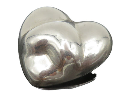 MEXICO 925 Sterling Silver  Vintage Shiny Hollow Love Heart Brooch Pin  BP5397