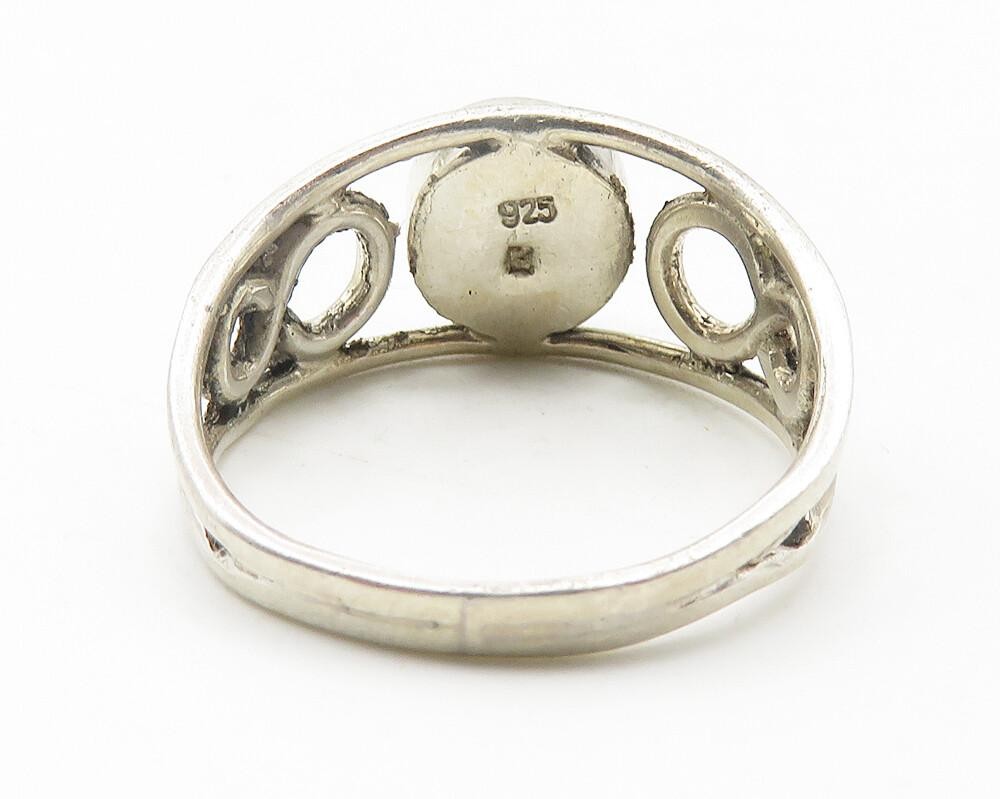 925 Sterling Silver  Rainbow Metallic Infinity Swirl Band Ring Sz 9  RG11556