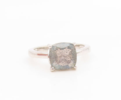 925 Sterling Silver Vintage Ring Elegant Moonstone Solitaire Band  Sz 7  RG35970