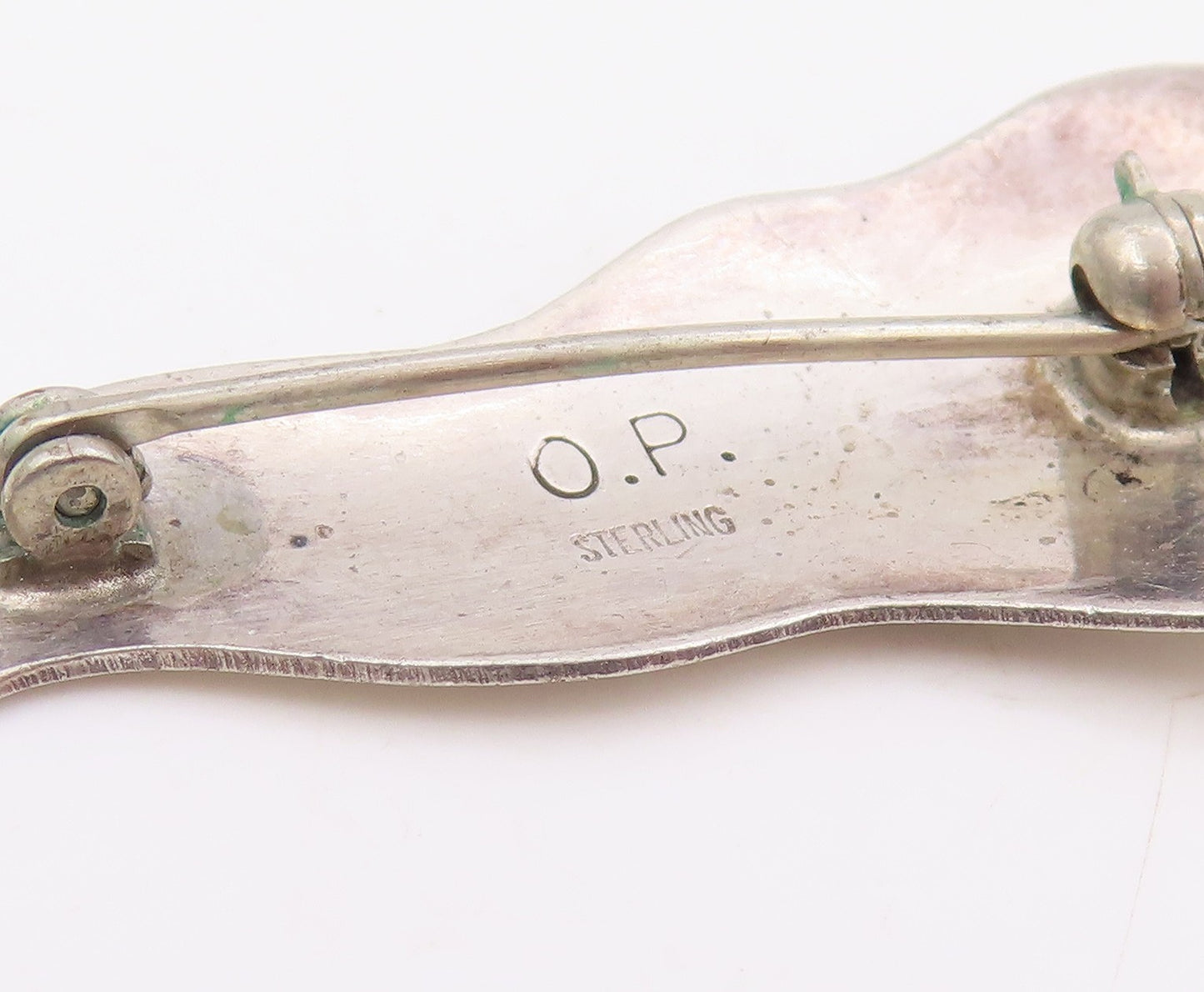 925 Sterling Silver Vintage Brooch Pin Etched Designer Chilli Pepper  BP12237