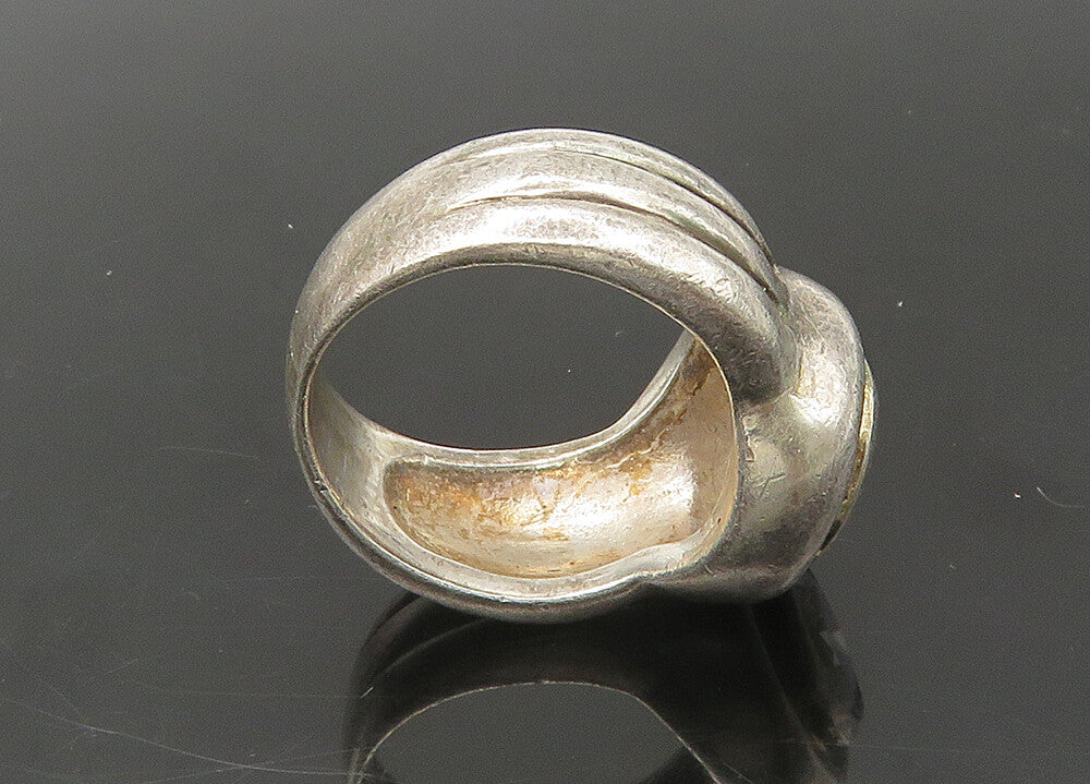 925 Sterling Silver  Vintage Cubic Zirconia Round Band Ring Sz 6  RG22268