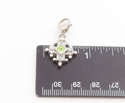 925 Sterling Silver Vintage Pendant JUDITH RIPKA Peridot Maltese Charm  PT26554