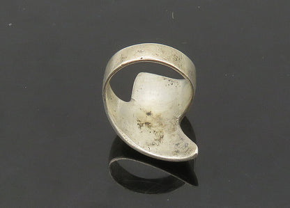 925 Sterling Silver  Vintage Antique Shiny Bypass Band Ring Sz 6  RG20906