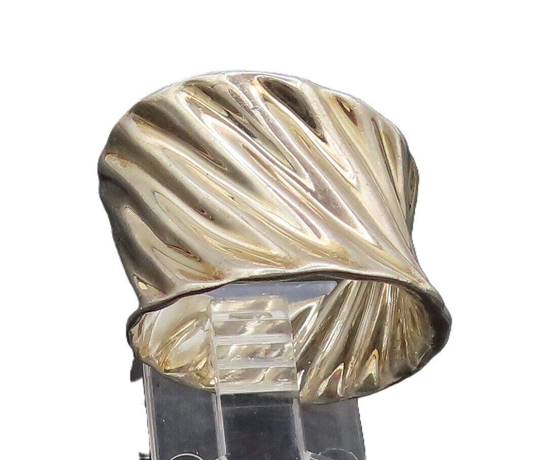 RLM STUDIO 925 Silver  Vintage Solid Fold Brutalist Ring Sz 9.25  RG27044
