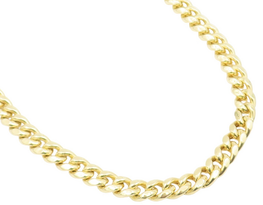 925 Sterling Silver Vintage Necklace Gold Plated Chunky Cuban Link Chain  NE4748