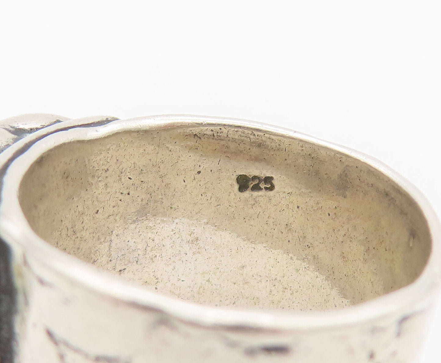 925 Sterling Silver Vintage Ring SILPADA Pyramid Cut Smoky Quartz Sz 7.5 RG27826