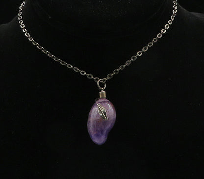 925 Sterling Silver  Vintage Amethyst Floral Dark Tone Chain Necklace  NE2625