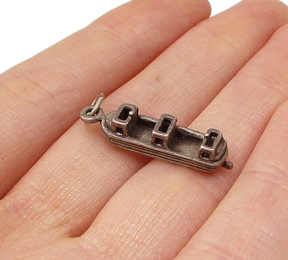 925 Sterling Silver  Vintage Industrial Boat Charm Pendant  PT2230