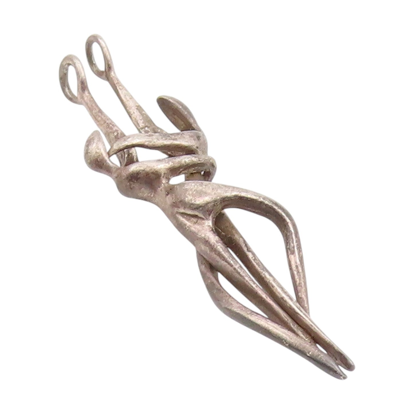 925 Sterling Silver Vintage Pendant Modernist Abstract Dancers Figurine  PT25891