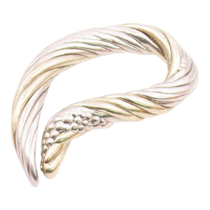 925 Sterling Silver  Vintage Modernist Two Tone Hollow Brooch Pin  BP3239