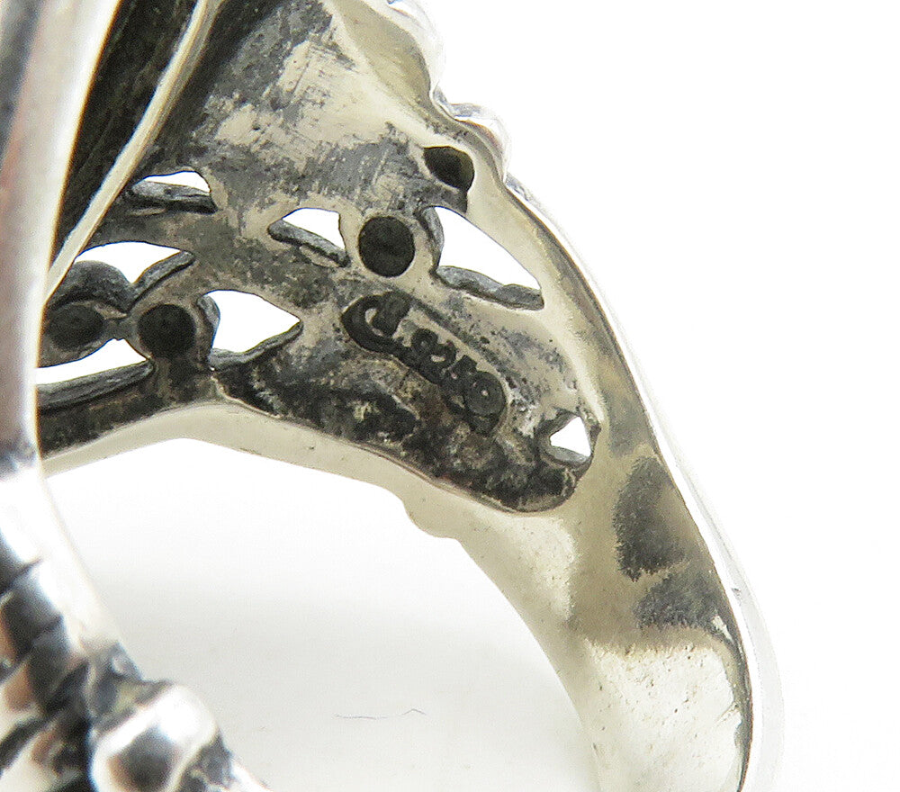 CAROLYN POLLACK RELIOS 925 Silver Vintage Rhodochrosite Ring Sz 7 RG16542
