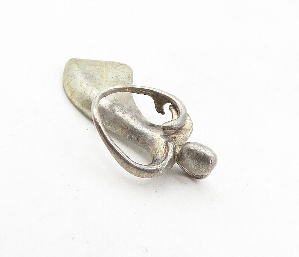 KT 925 Sterling Silver  Vintage Dark Tone Modernist Woman Love Pendant  PT6521