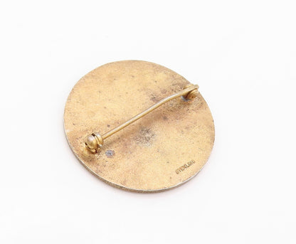 925 Sterling Silver Vintage Brooch Pin Elementary School Coin  BP11187