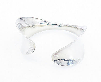 RLM STUDIO 925 Silver  Shiny Polished Concave Tapered Cuff Bracelet  BT2773