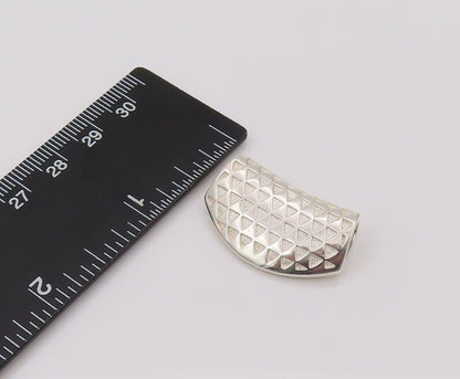 925 Silver  Vintage Upside Down Clutch Triangular Pattern Pendant PT22179