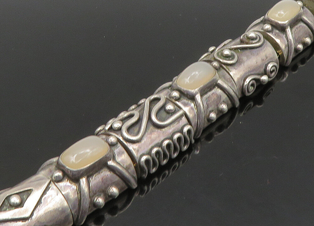 DEBORAH ARMSTRONG 925 Sterling Silver Vintage Real Gemstone Bracelet  BT8958